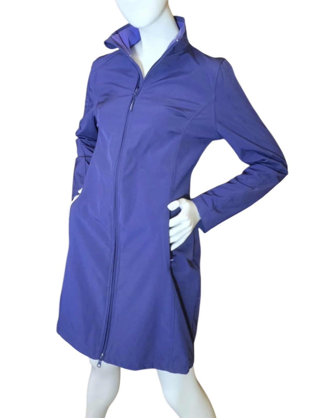 Mondetta Outdoor Project Purple Long Softshell Jacket Zip Trench Coat - *Size S*